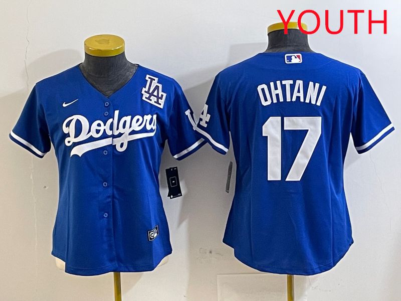 Youth Los Angeles Dodgers #17 Ohtani Blue Game 2025 Nike MLB Jersey style 3186->youth mlb jersey->Youth Jersey